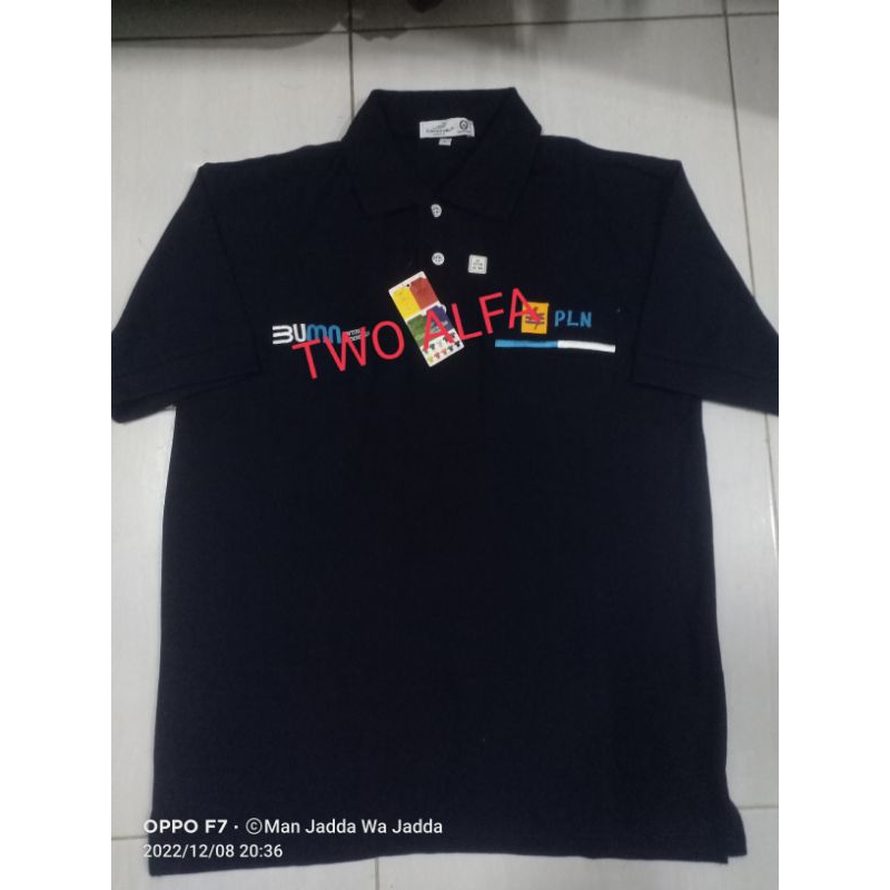KAOS BUMN PLN POLO SHIRT BUMN PLN BAJU PLN SERAGAM PLN FULL BORDIR.