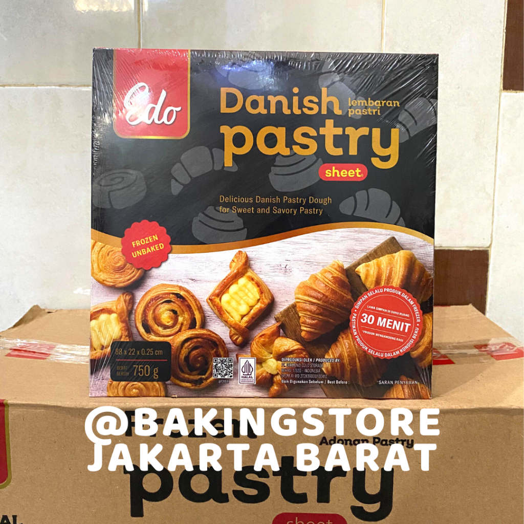 

Danish Pastry Sheet Edo 750 gr - Lembaran Adonan Pastri - PROMO - HALAL