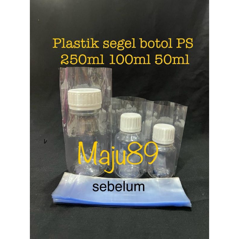 Plastik segel botol PS 250ml 100ml 50ml (isi 50) plastik shrink