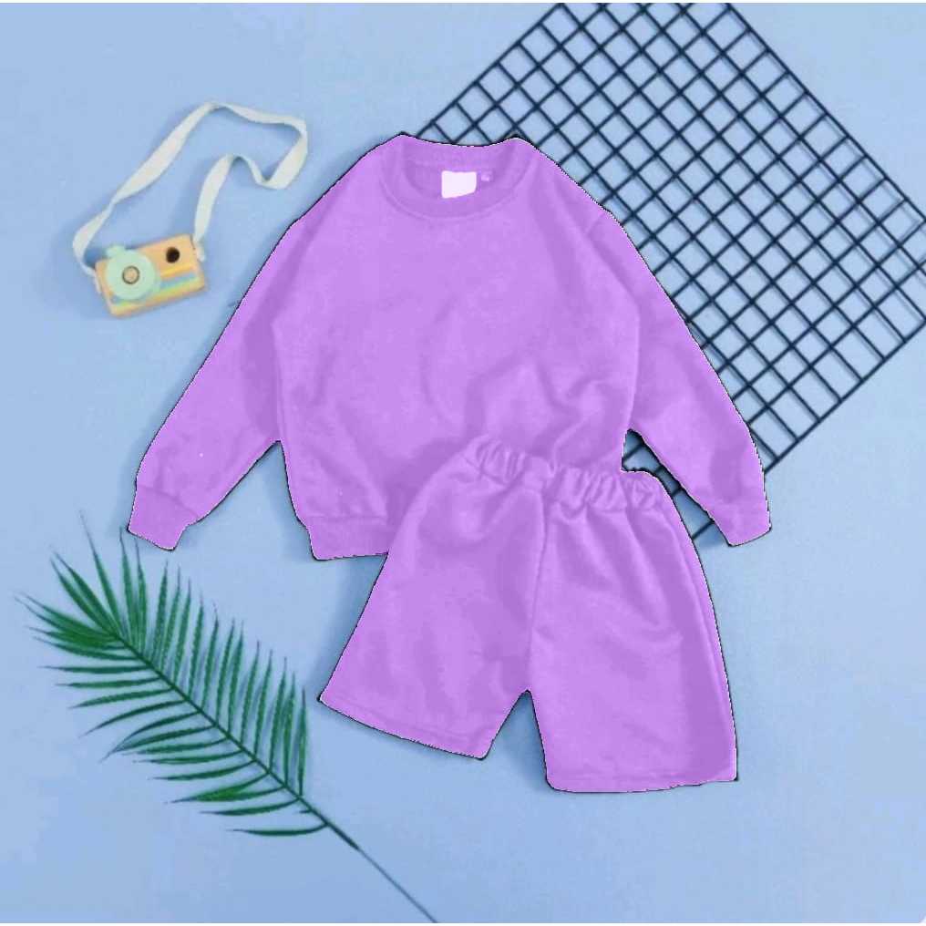 Sweater Set Anak Celana Pendek 1 - 6 Tahun //Setelan Baju Anak Sweater Training Jogger Olahraga Laki