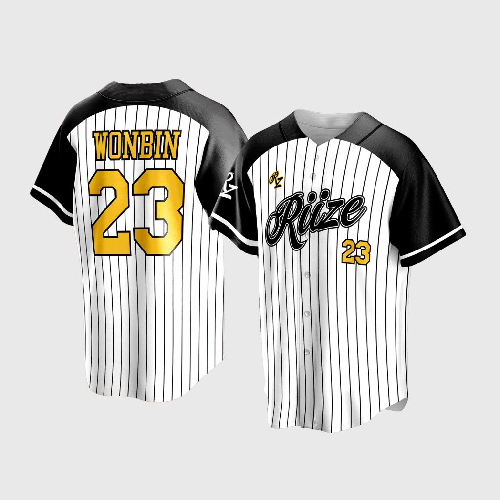 Kaos Baju Dewasa Jersey Baseball Riize Briize Kpop Vintage Edition Art 1 Custom Full Print
