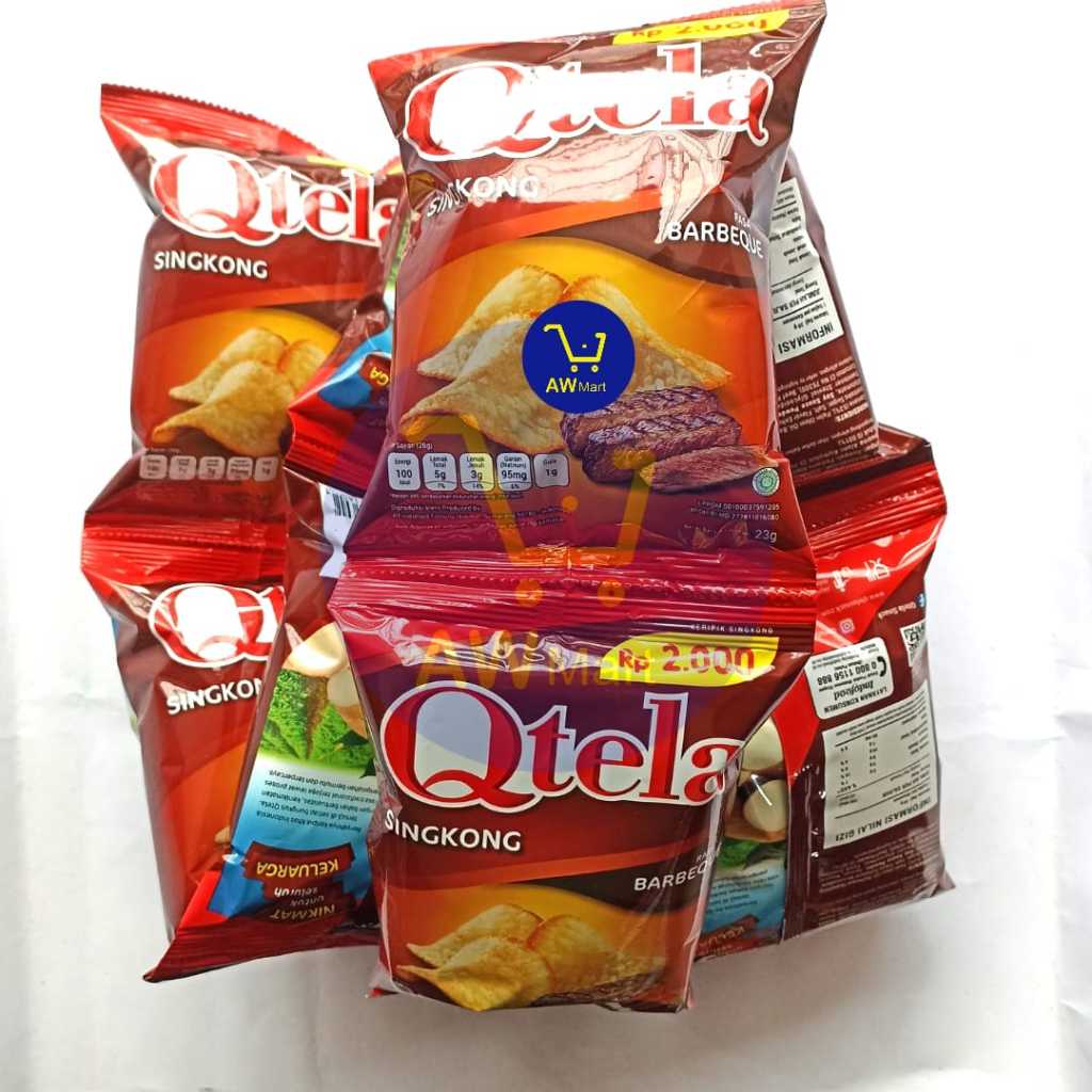 

CHIKI QTELA SINGKONG PER RENCENG ISI ( 10 SACHET X 23 GRAM) - QTELA BARBEQUE PER RENCENG