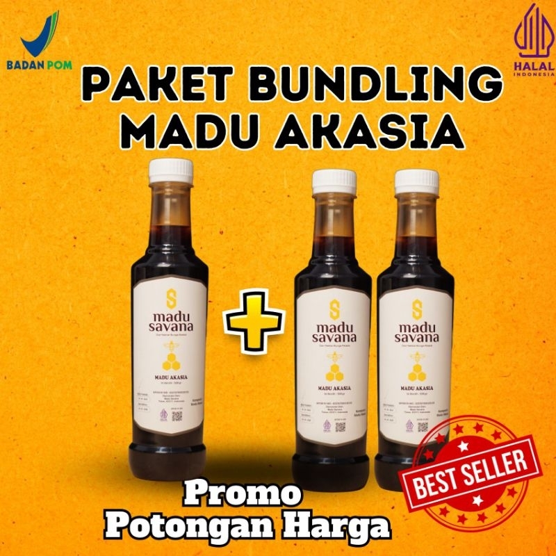 

PAKET HEMAT 3 BOTOL MADU AKASIA - MADU SAVANA