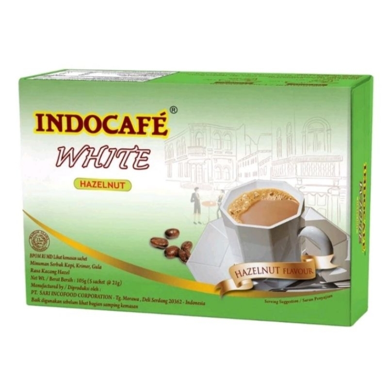 

Indocafe White Hazelnut isi 5 sachet