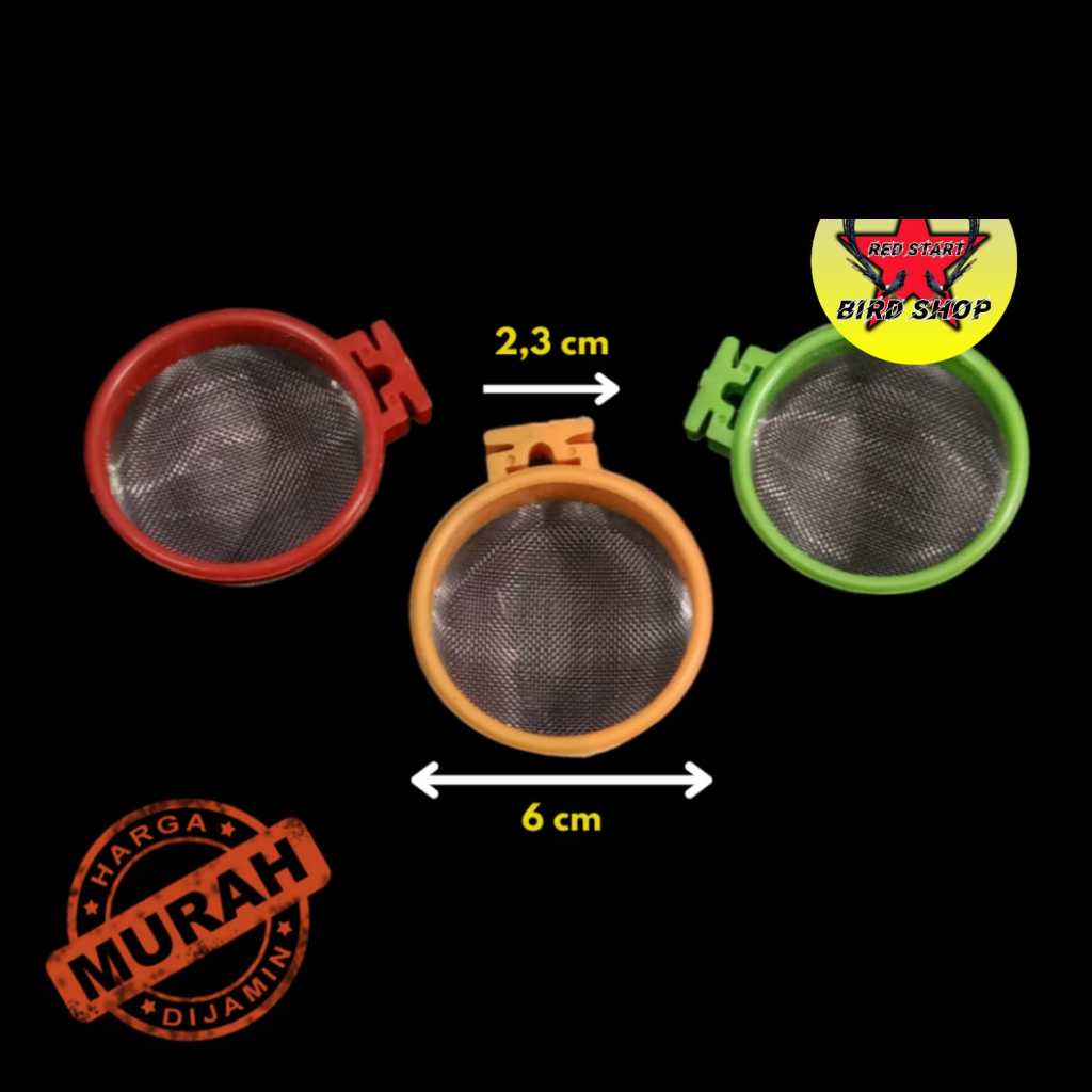 Cepuk Kroto Stainles Size Sedang Wadah Pakan Kroto Ulat Voer Burung Kacer Cucak Jalak Pleci Pemakan 
