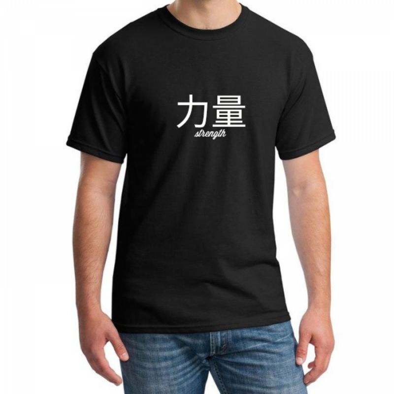 kaos distro tulisan China kaos keren kata -kata tulisan China kaos pria wanita kaos anak remaja dewa