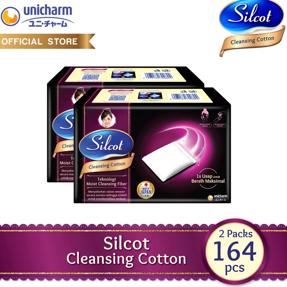 Diskon Silcot Cleansing Cotton 82  Kapas Kecantikan Unicharm  Kapas Wajah  Kapas Pembersih Make Up M