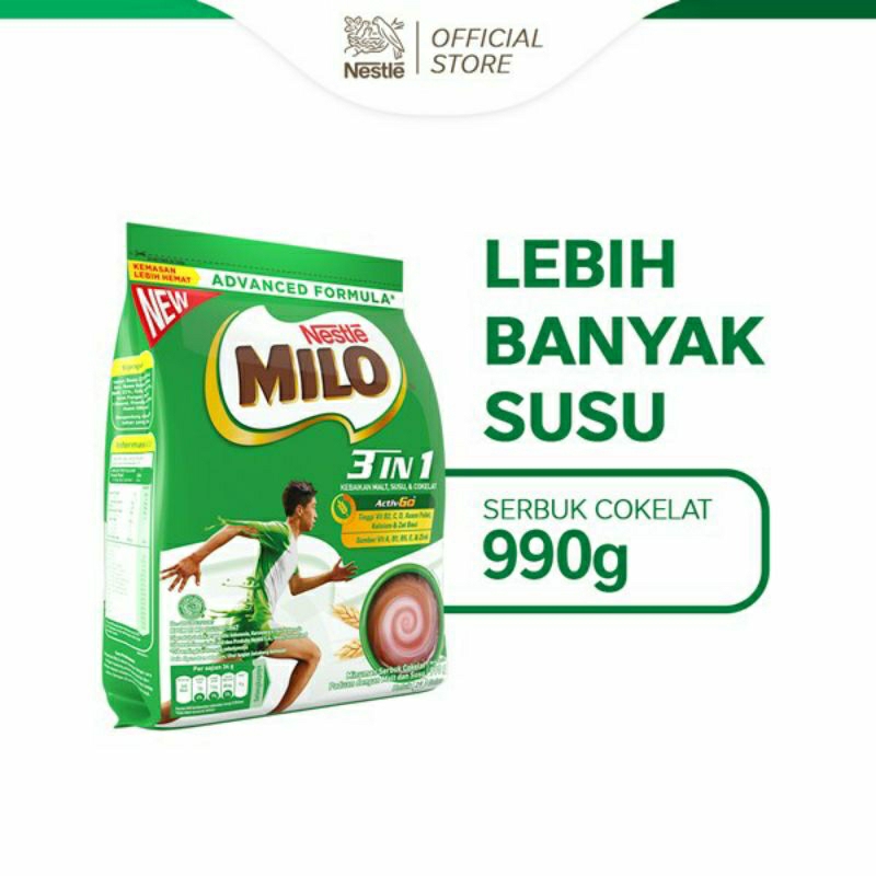 

(ED FEB-APR'25) Susu MILO 3in1 990 gr FREE PACKING