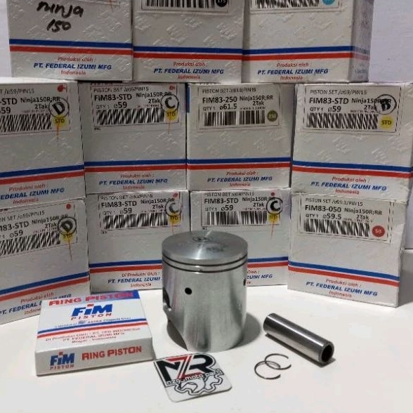 FIM83//PISTON KIT NINJA 2 TAK//SEHER SET RING KAWASAKI NINJA 150 R RR KIPS SS PEN 15 MM STANDAR (B/C