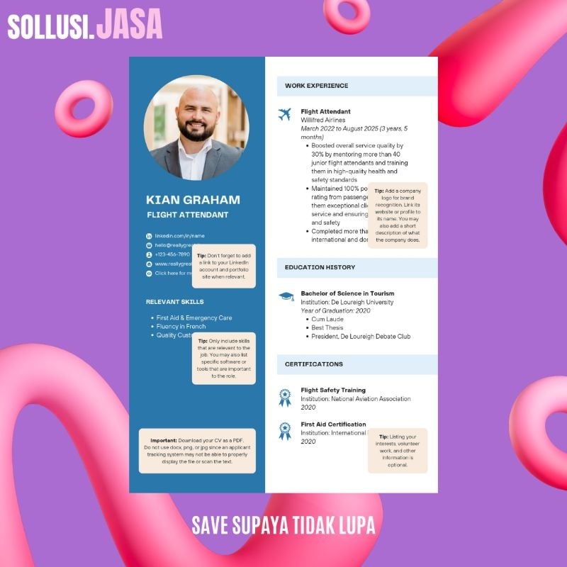 jasa pembuatan cv lamaran kerja, jasa desain cv, cv lamaran kerja