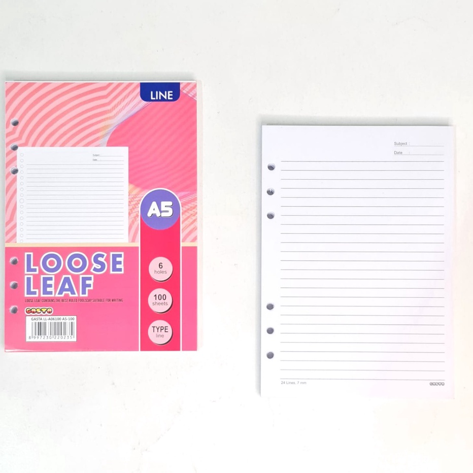 

Laris SOS Loose Leaf GASTA A51 6Ring PutihKetas BinderIsi Binder