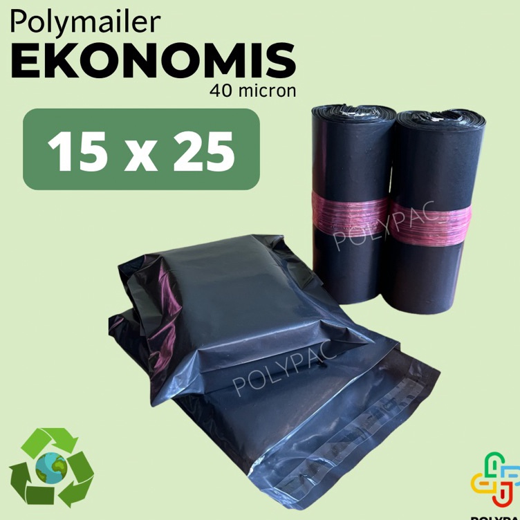 

Diskon Polymailer Hitam HD Ekonomis 15x25 isi 1 Polymailer Lem