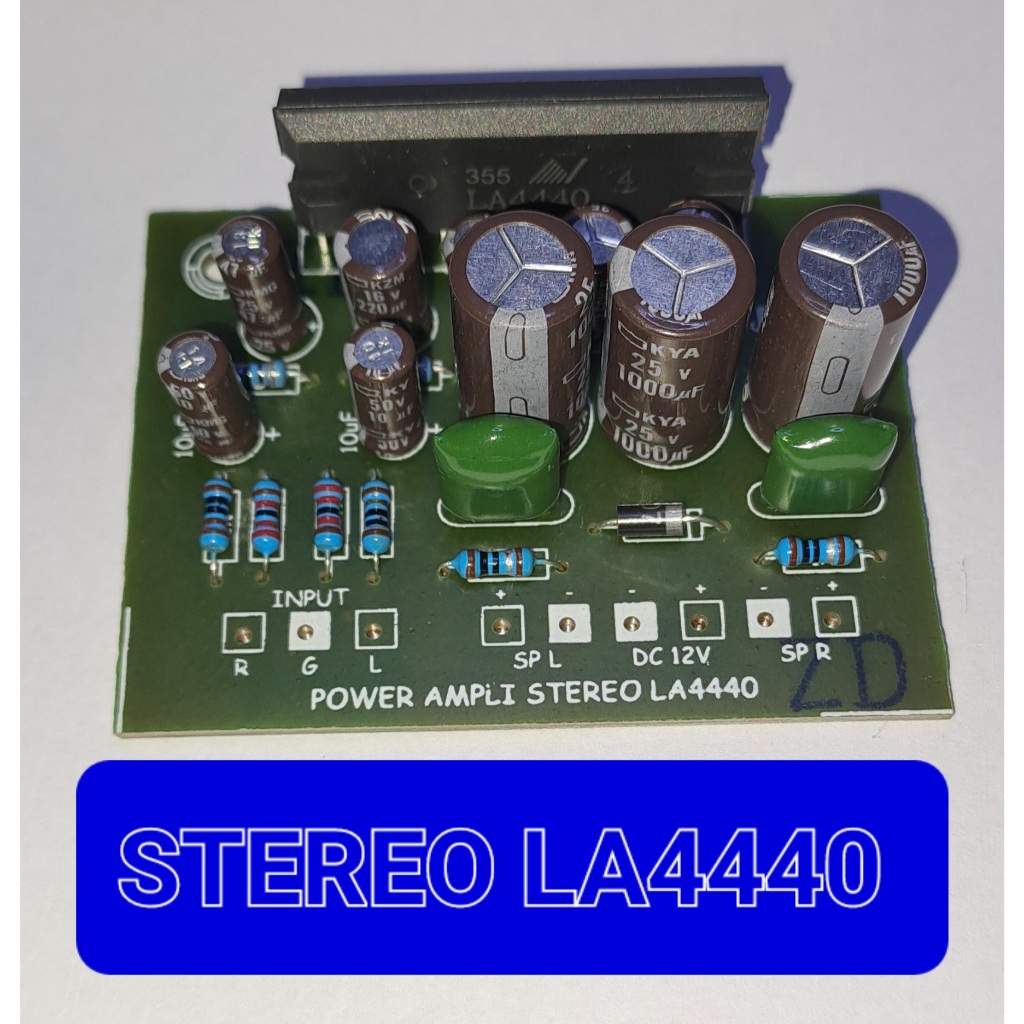 KIT POWER AMPLI MINI STEREO LA4440 DC12V