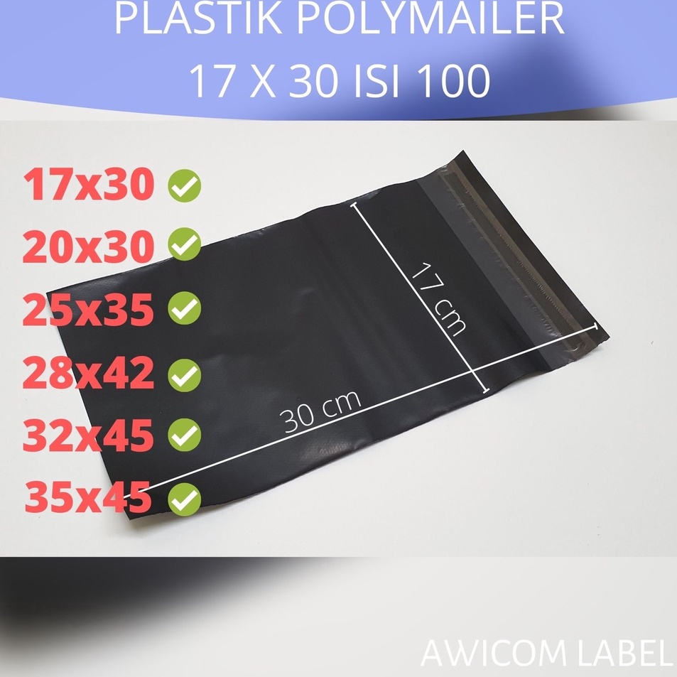 

Paling Popular 17x3 POLYMAILER Plastik Packing ukuran 17 x 3 cm isi 1