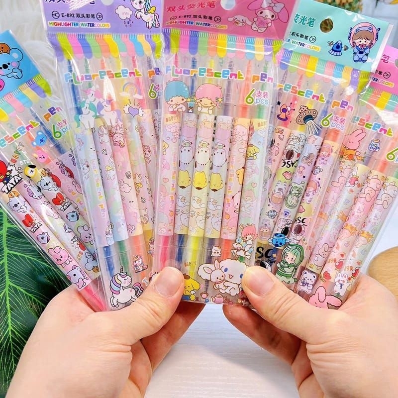 

(Bisa COD) Highlighter Unicorn Isi 6 Warna