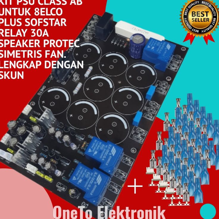 by Kit PSU 8Elco elko plus speaker protec dan sofstar simetris fan Terlaku