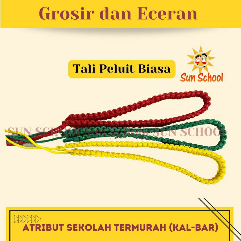 

ECER DAN GROSIR TALI PLUIT BESAR MERAH/KUNING/HIJAU