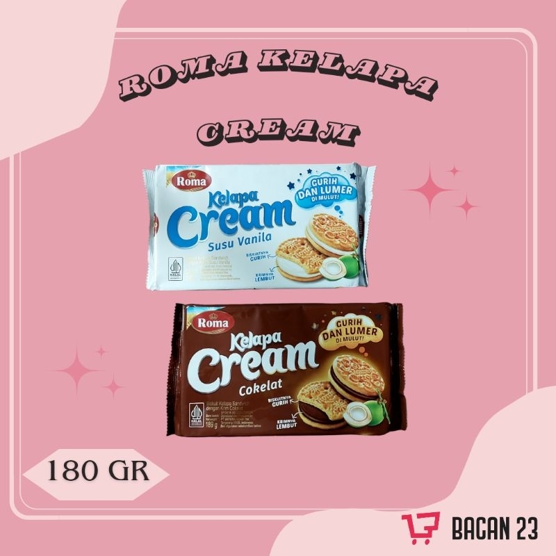 

Roma Kelapa Cream 180gr (Coklat - Vanilla) / Biskuit Krim / Bacan 23