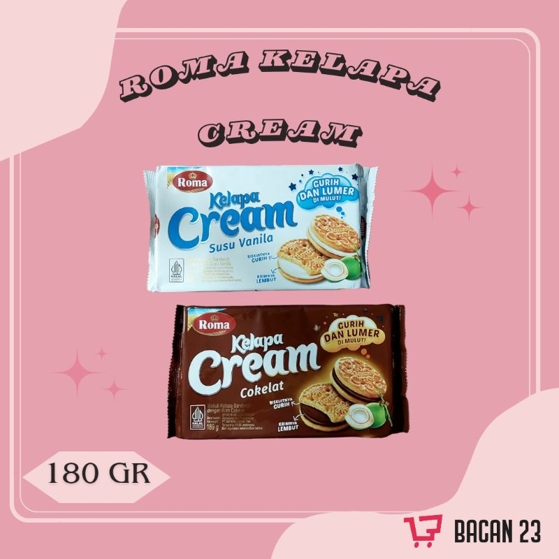 

Roma Kelapa Cream 180gr (Coklat - Vanilla) / Biskuit Krim / Bacan 23