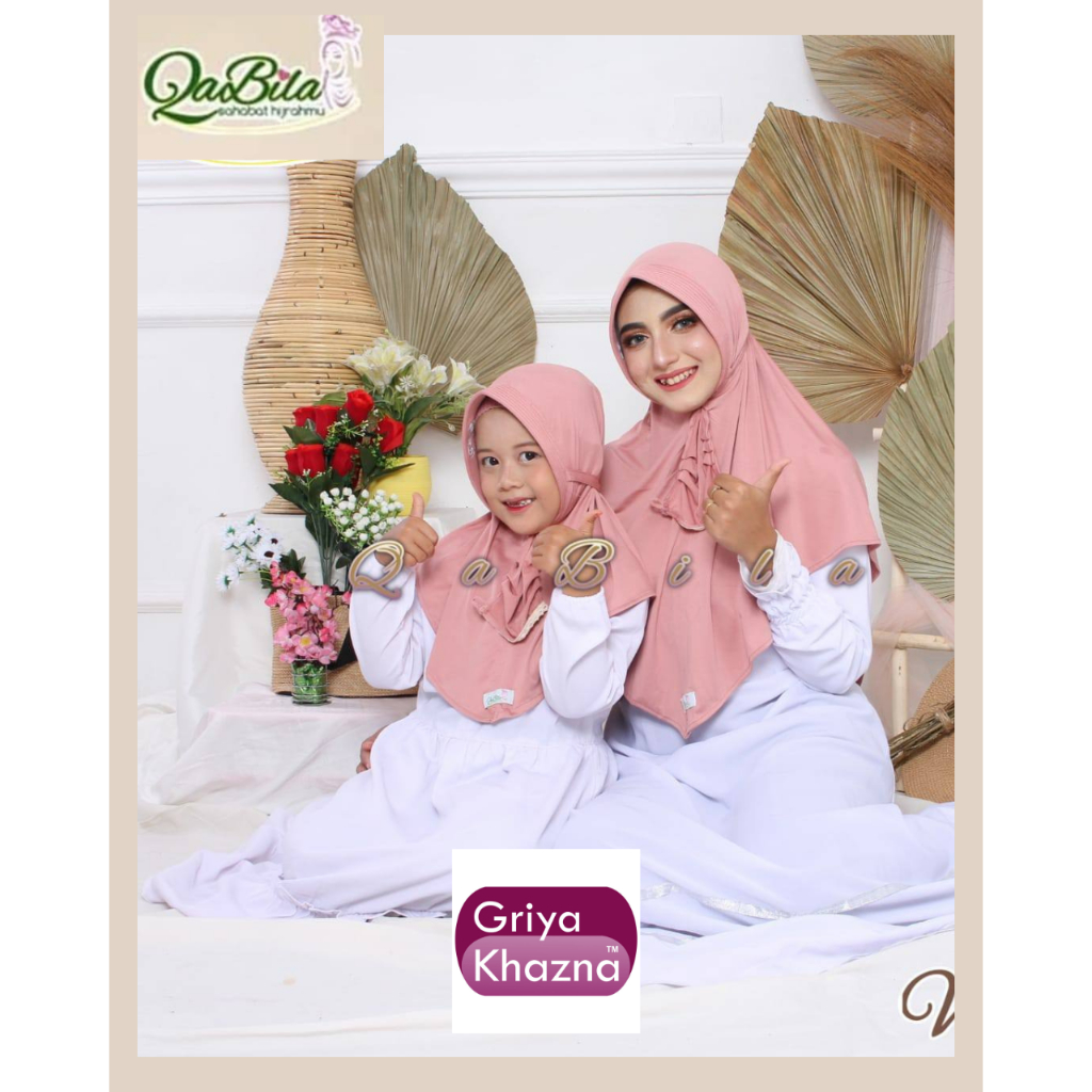Qabila Kerudung Jilbab Hijab Couple Ibu Anak Valeeqa