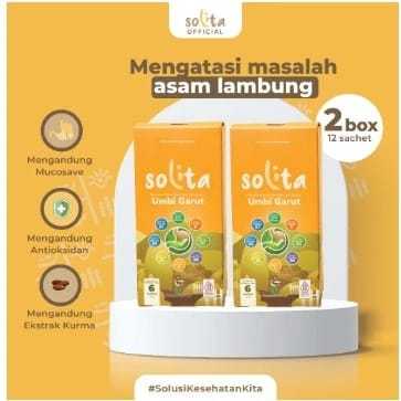 

SOLITA BUNDLE 2 Box Minuman Serbuk Umbi Garut Isi 6 Sachet Rasa Thai Tea untuk Atasi Asam Lambung, Maag, dan GERD | SOLITA ORIGINAL