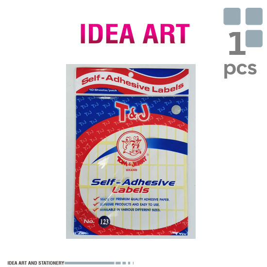 

T&J Labels Stiker Putih No. 123 / pack