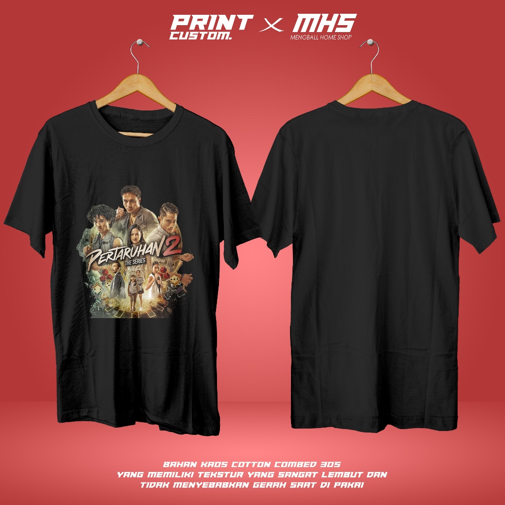 Kaos Pertaruhan The Series 2 Cotton Combed 30s Lengan Pendek Lengan Panjang