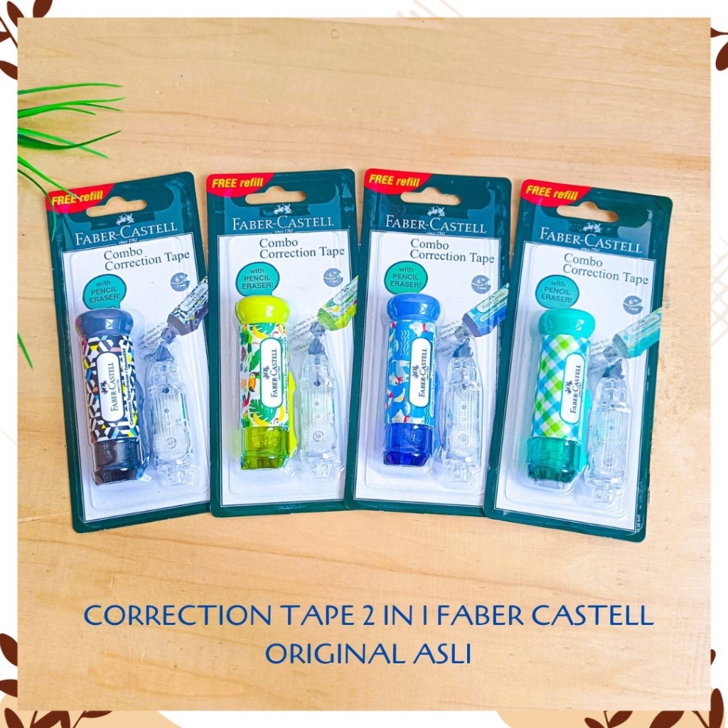 

CORRECTION TAPE 2 IN 1 FABER CASTELL ORIGINAL ASLI ALAT TULIS KANTOR SEKOLAH MURAH TERMURAH COD