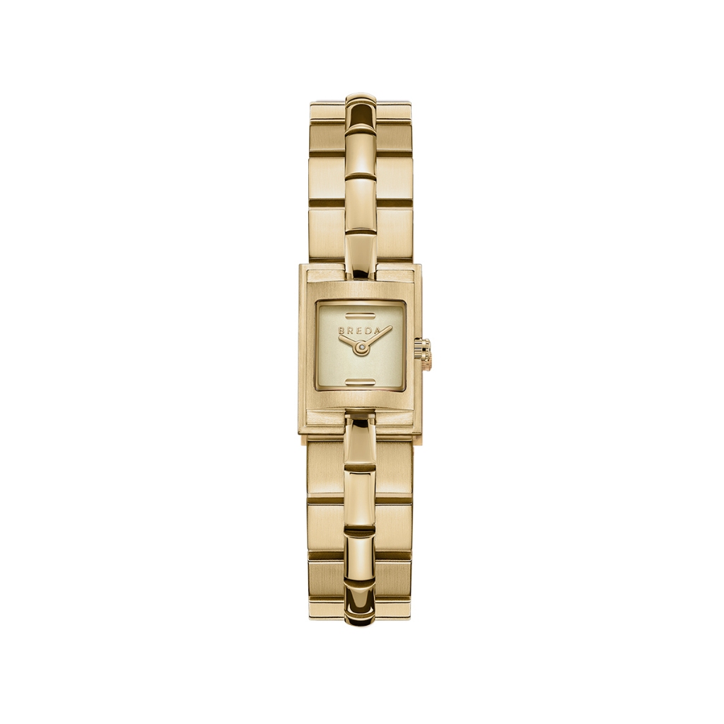 Jam Tangan Breda Relic Champagne Dial Gold Metal Bracelet - 1751A