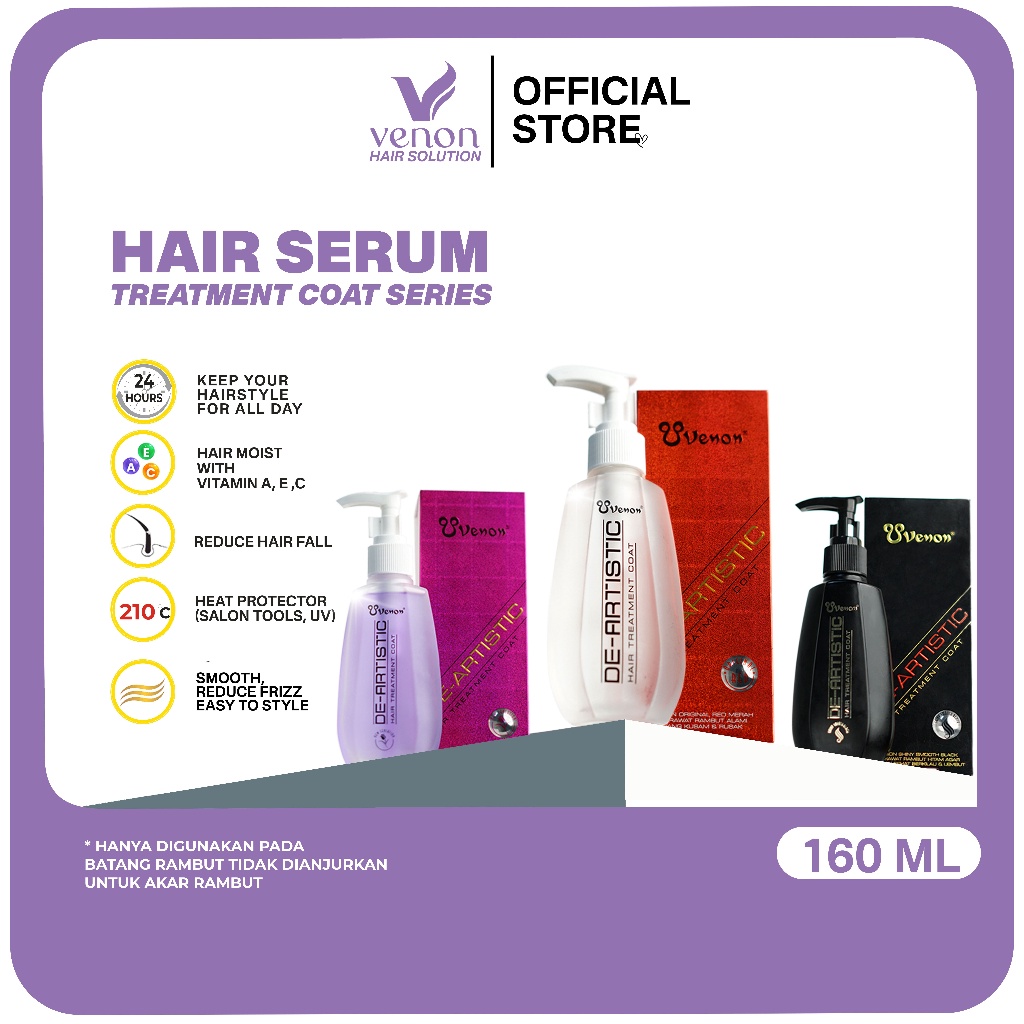 Grosir VENON Hair Serum Treatment Coat Series 16ml Vitamin Rambut  Serum Rambut  Hair Vitamin gas