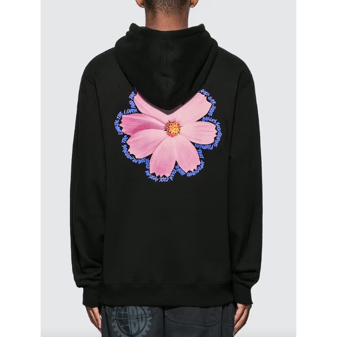 STUSSY Classic Circle Cosmos Flower Black Hoodie Pullover Hoodie - ORI