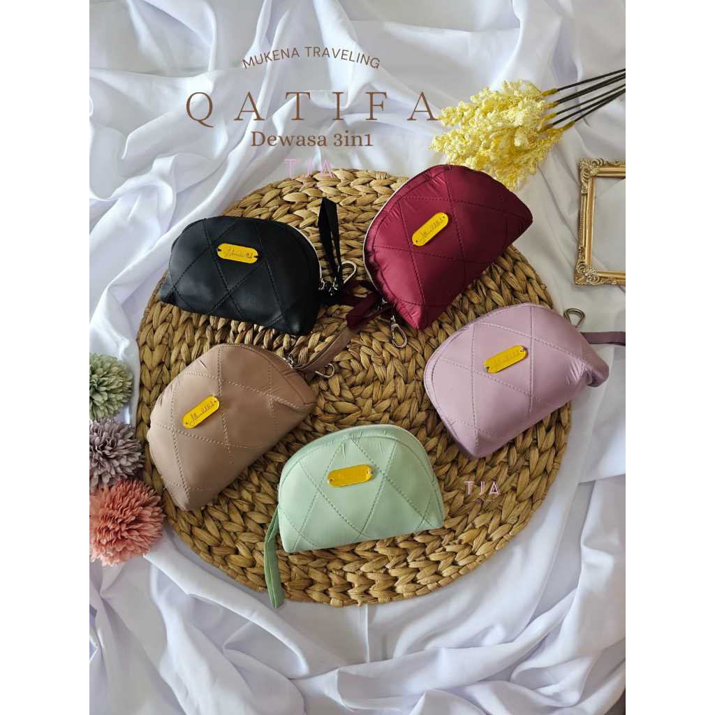 PROMO FREE BABY GOLD Mukena Parasut korea jumbo 3in1 tas mini traveling QATIFA