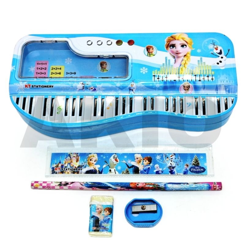 

Tempat Pensil Anak Set Alat Tulis BESAR 2 Susun Karakter FROZEN ELSA ANNA Kaleng Besi Murah KT6612