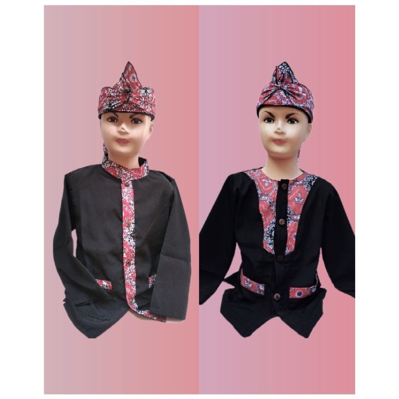 stelan baju pangsi anak sekolah usia 3_13 tahun/baju adat/baju samin