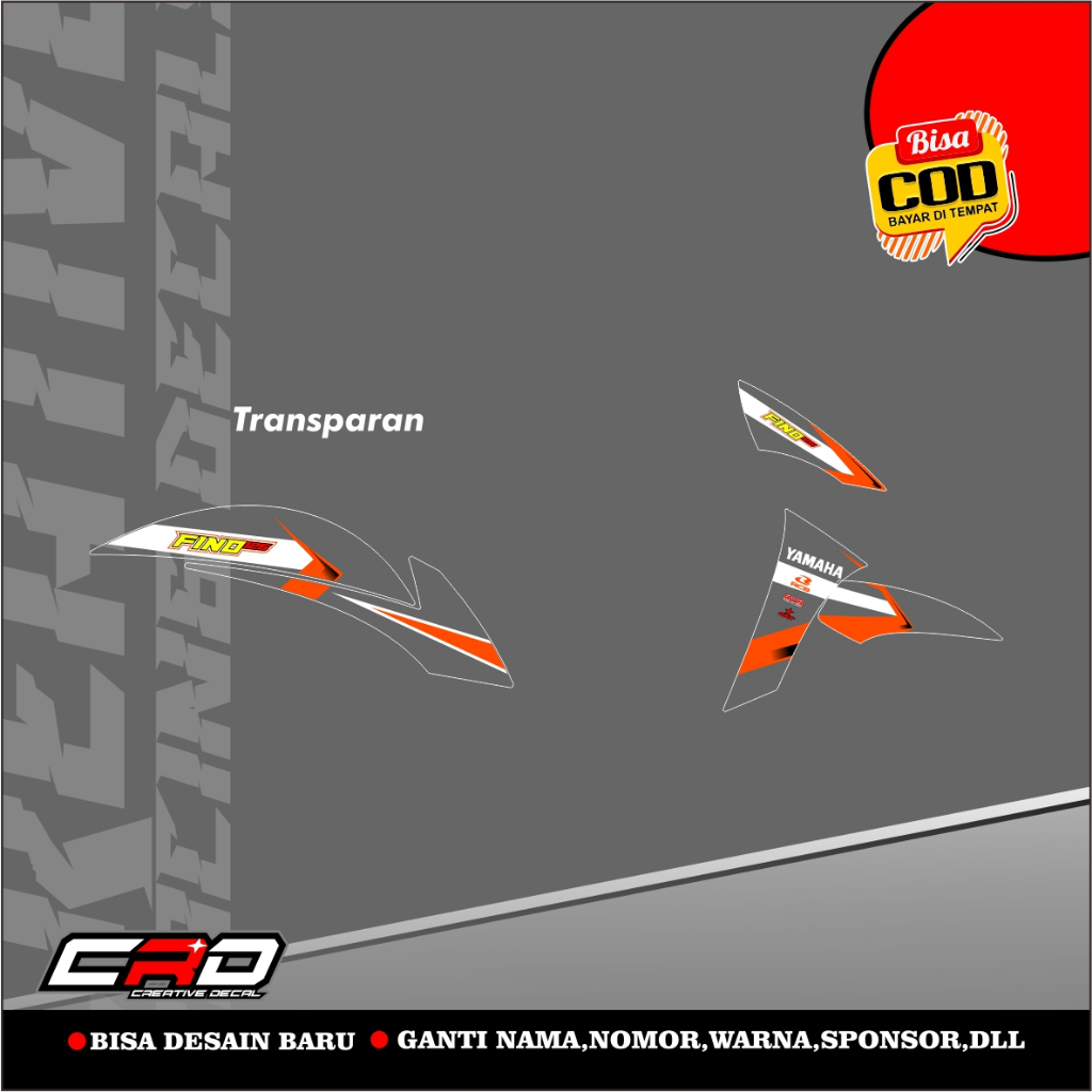 STRIPPING STICKER TERBARU TRANSPARAN FINO FI 125 CC LIST SIMPEL PELINDUNG BODY MOTOR