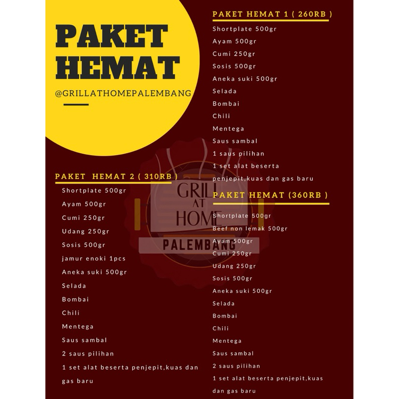 

PAKET HEMAT (TANPA ALAT)