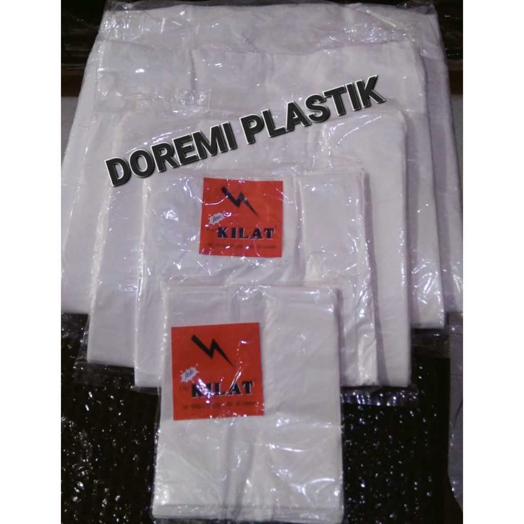 [Pack] Kantong Kresek KILAT 35X60 40X65 Merah Hitam Putih / Kantong Plastik Besar TEBAL Laundry