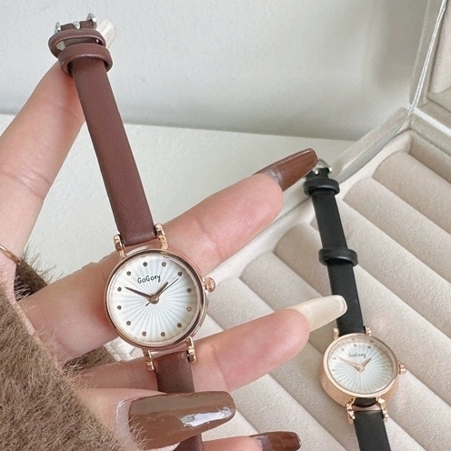 jam tangan wanita tali kulit gogoey diamond [NOBOX}