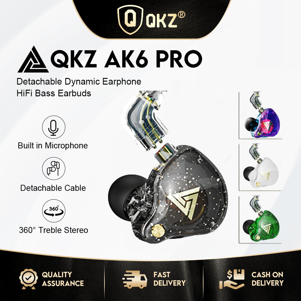 Qkz Ak6 Qkz Ak6 Pro Qkz Ak6 Max With Mic In-Ear Eahone Hifi Fever Bass Eahone Sport Gaming Heaet
