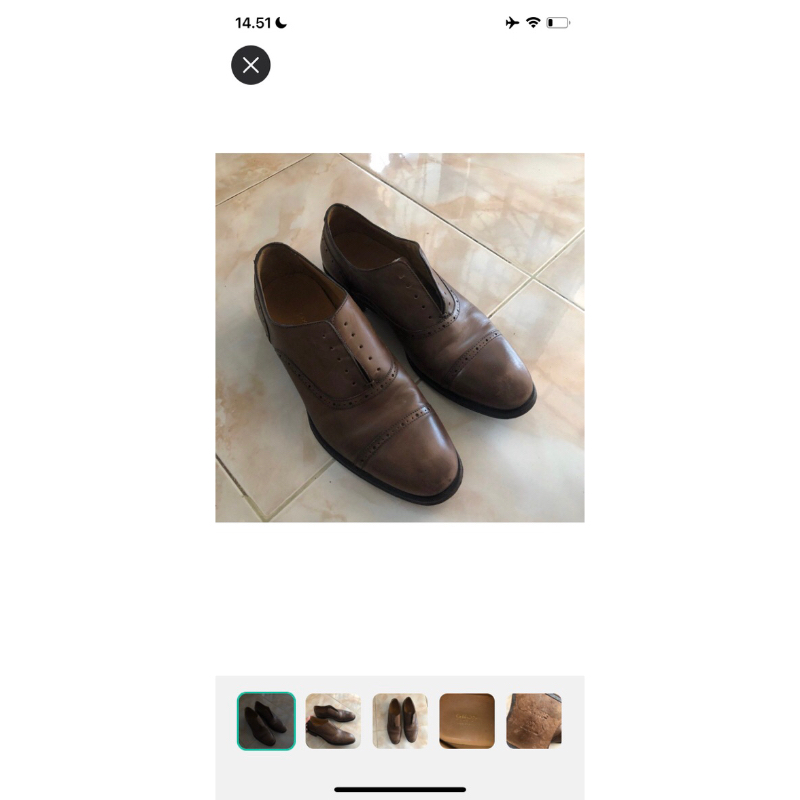 Geox Cuoio made in italy sepatu pria formal shoes UK 41