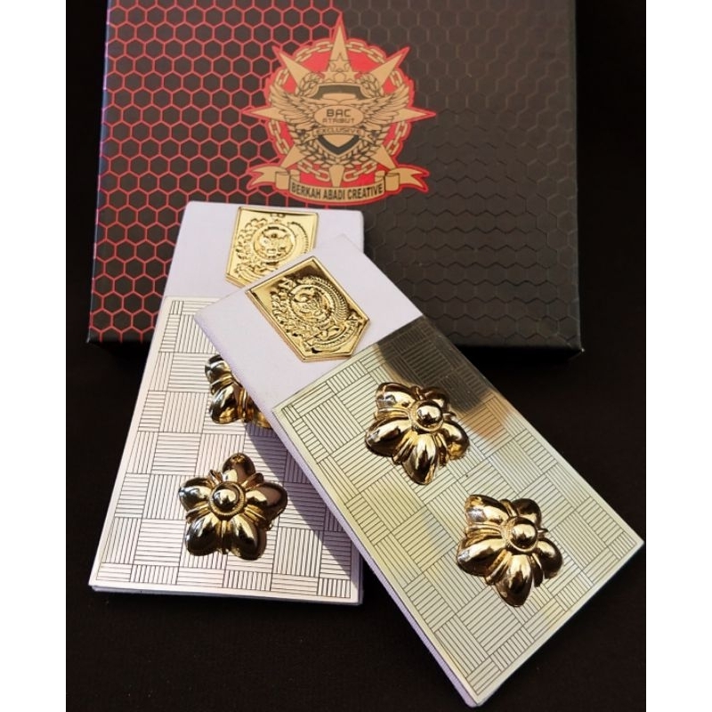 Pangkat Pdh Lurah Plat Baru Kain Putih Garuda