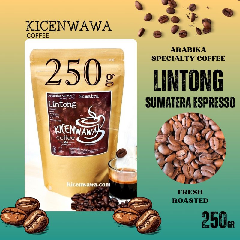 

Kopi Lintong Sumatera Espresso 250gr / Specialty Coffee / Biji Kopi Premium