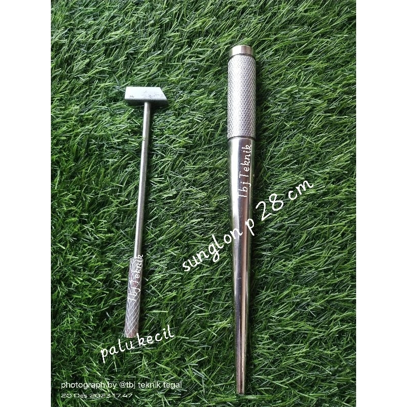 sunglon besi+palu kecil alat ukur cincin