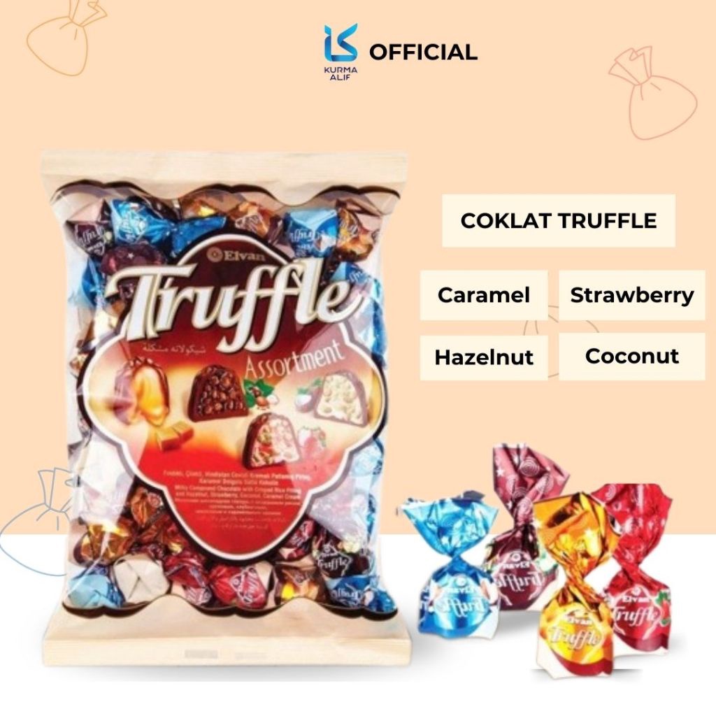 

1212 sale Coklat Arab Truffle 1 Kg Coklat Turkey Turki Elvan Truffle Mix