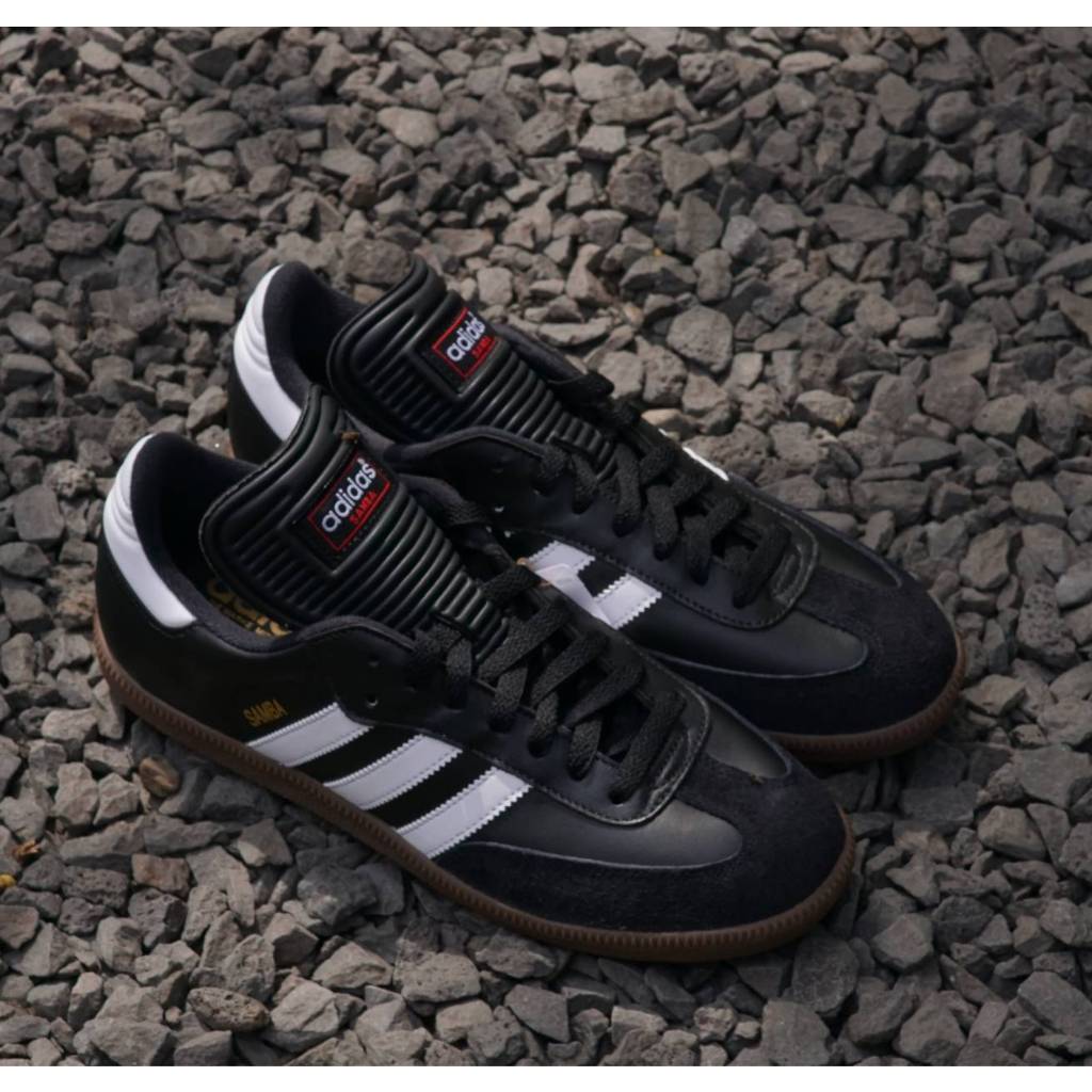 Adidas Samba Clasic Long Touge Black Gum and White Gum