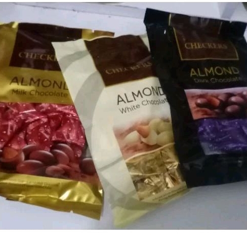 

CHECKERS CHOCOLATE ALMOND MILK, DARK n WHITE COKLAT