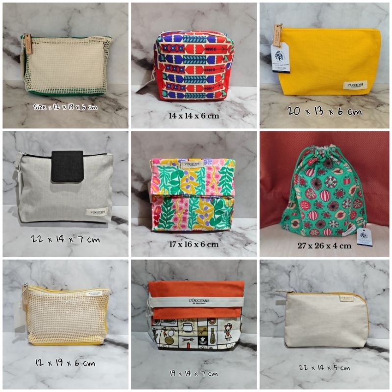 Loccitane Pouch Original / L'Occitane Pouch Original / Clarins Pouch