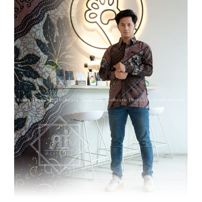 Kemeja Batik Lengan Panjang/Hem Batik Peria/Batik kondangan/Batik Traditional