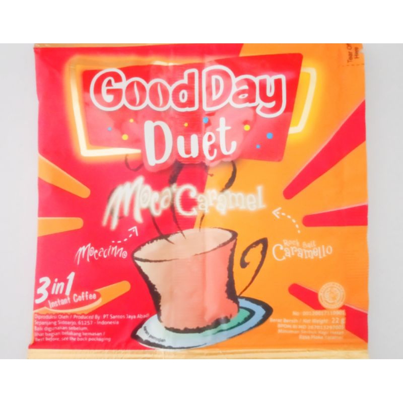 

kopi good day duet moca caramel per renceng isi 10 sachet