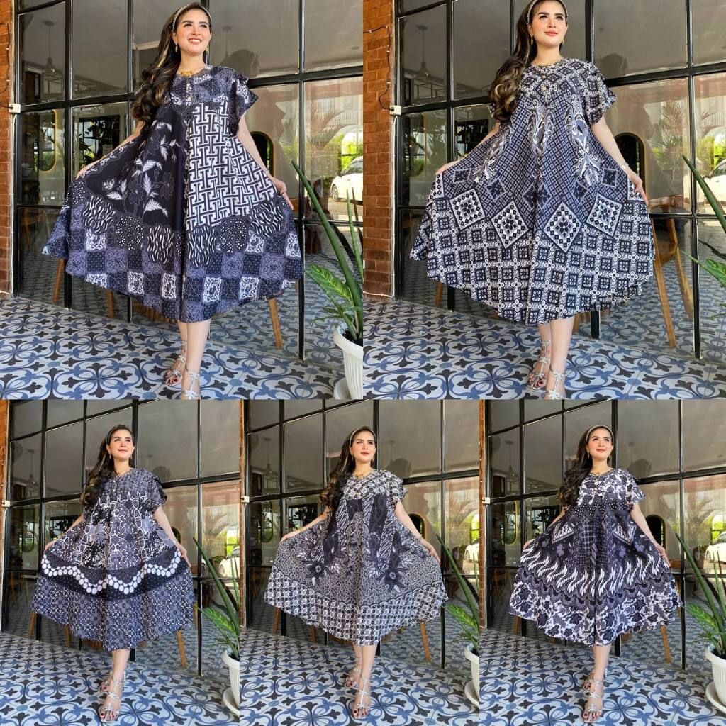 Daster Busui Klok Payung Daster Sogan Monokrom Daster Batik Jumbo